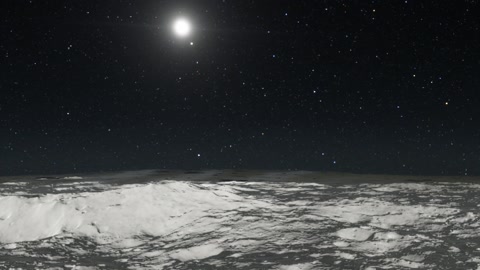 Starry night over icy terrain — Stillmotion