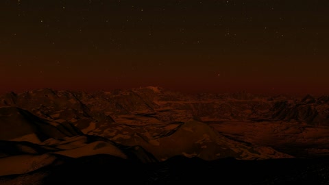 Night badlands terrain under stars — Stillmotion