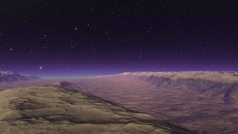 Starry night over rocky terrain — Stillmotion