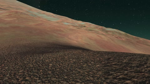 Night desert dunes and sparse vegetation — Stillmotion