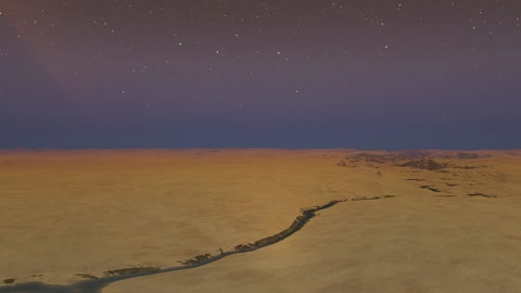 Arid desert terrain under starry sky — Stillmotion