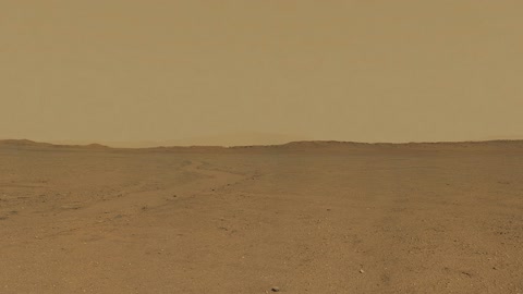 Martian desert terrain with rover equipment — Stillmotion