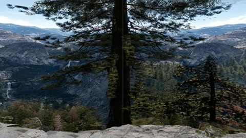 Snowy mountain valley landscape — Stillmotion