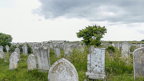 Historic cemetery with stone monuments — Stillmotion