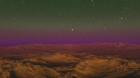 Volcanic terrain under starry sky — Stillmotion