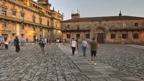 Historic plaza at dusk — Stillmotion