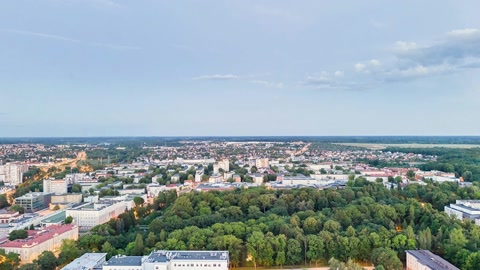 Aerial urban village landscape — Stillmotion