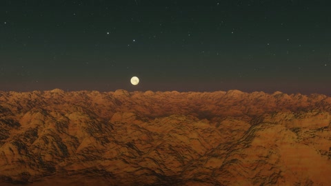 Starry sky over desert mountains — Stillmotion
