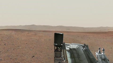 Rover in rocky desert plains — Stillmotion