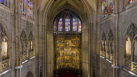 Gothic cathedral interior with arches — Stillmotion