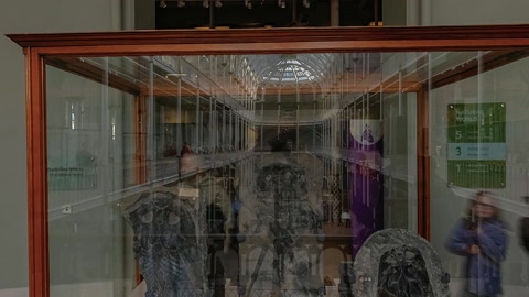 Interior mezzanine with gallery displays — Stillmotion