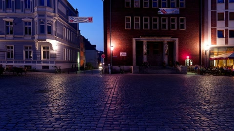 Night canal city square — Stillmotion
