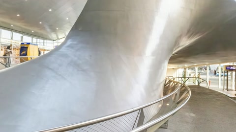Airport terminal interior with travelers — Stillmotion