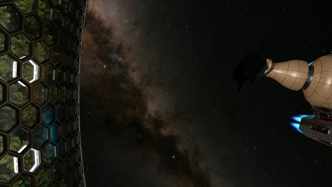 Orbital space station around planet — Stillmotion