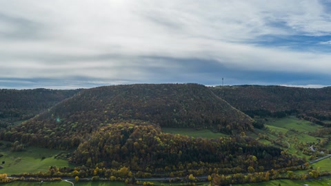 Cliffside valley and forested hills — Stillmotion