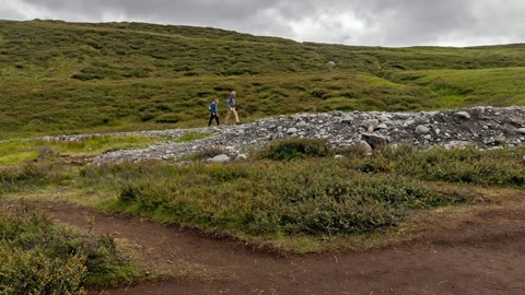 Cliffside trail above river gorge — Stillmotion