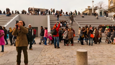 Crowd outside cathedral square — Stillmotion