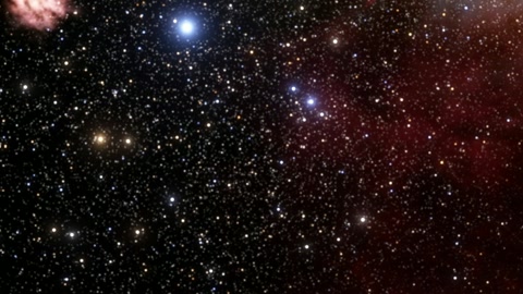 Star-filled night sky with red nebulae — Stillmotion