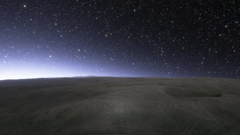 Starry night sky over icy terrain — Stillmotion