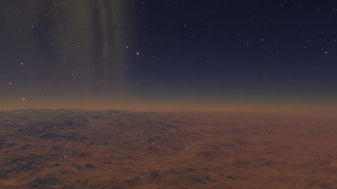 Starry sky over barren terrain — Stillmotion