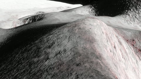 Red planet over snowy mountains — Stillmotion