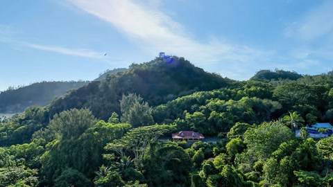 Coastal hills and village scenery — Stillmotion
