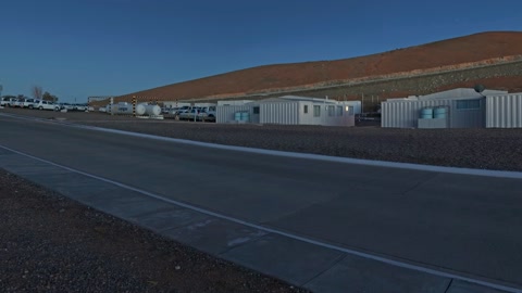 Mirror Maintenance Building at dawn — Stillmotion