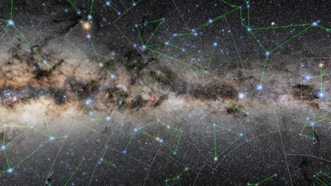 All-sky photo of the night sky (annotated) — Stillmotion