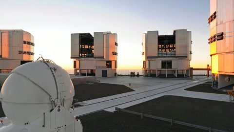 360Â° panorama of the VLT platform at sunset — Stillmotion